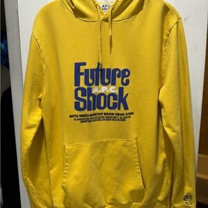 A.P.C. Yellow Hoodie with Blue Print
